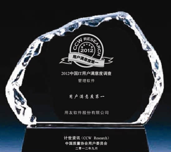 惠济用友公司荣获2012中国IT用户满意度十五项大奖